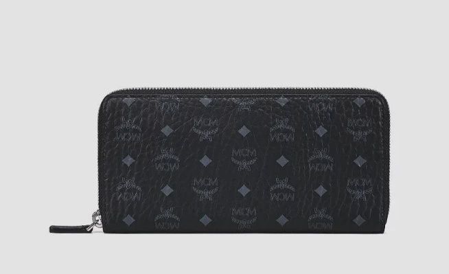 MCM Visetos Large Zip Around Wallet • Brand New [2770]