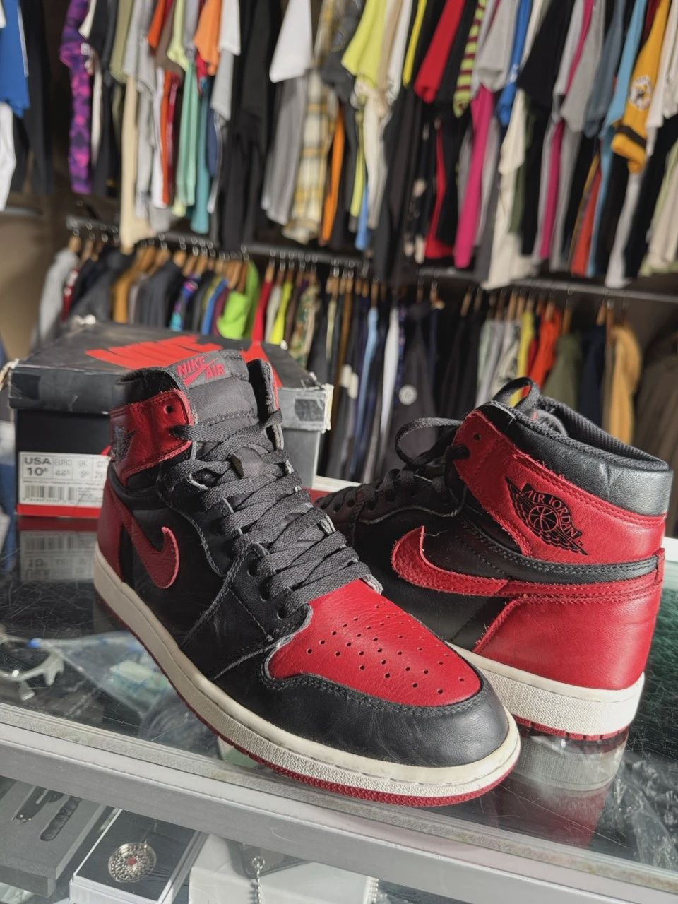 Air Jordan 1 Retro High Black Red Banned (2016) • Pre-Owned [7098]