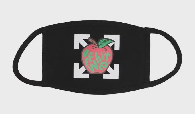 OFF-WHITE Apple Arrow Face Mask Black • Brand New [4619]