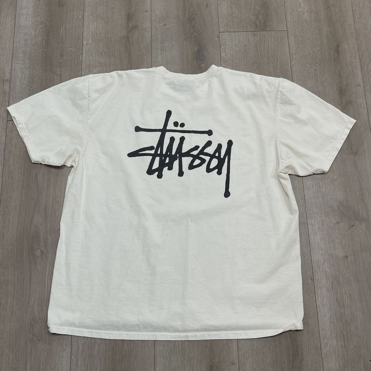 Stussy Basic Logo T-shirt white • Pre-Owned [2272]