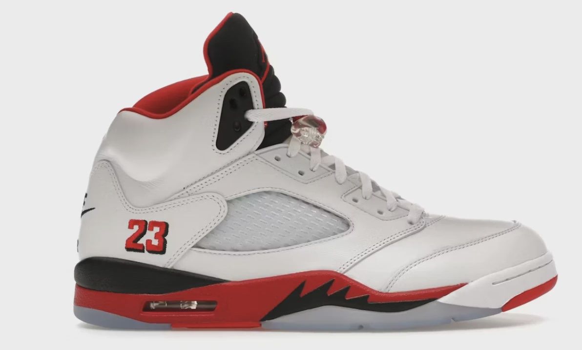 Air Jordan 5 Retro Fire Red Black Tongue (2025) • Brand New [0078]