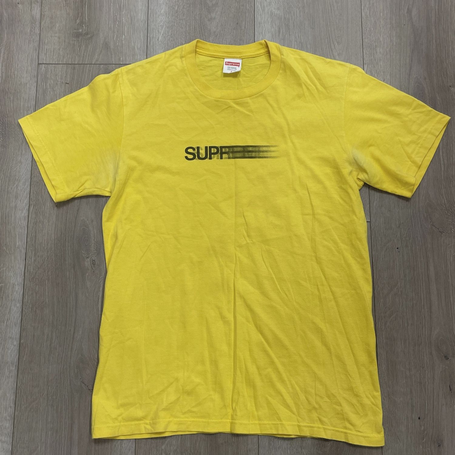 Supreme Motion Logo Tee in the yellow  • Pre-Owned [8321]