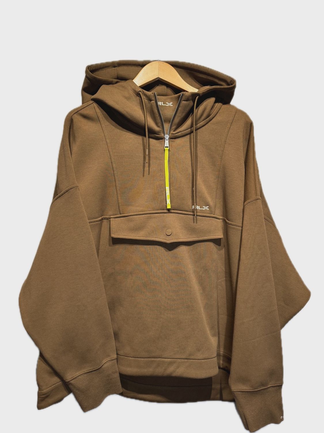 Ralph Lauren RLX Hooded Brown Quarter Zip size XXL • Brand New [4832]