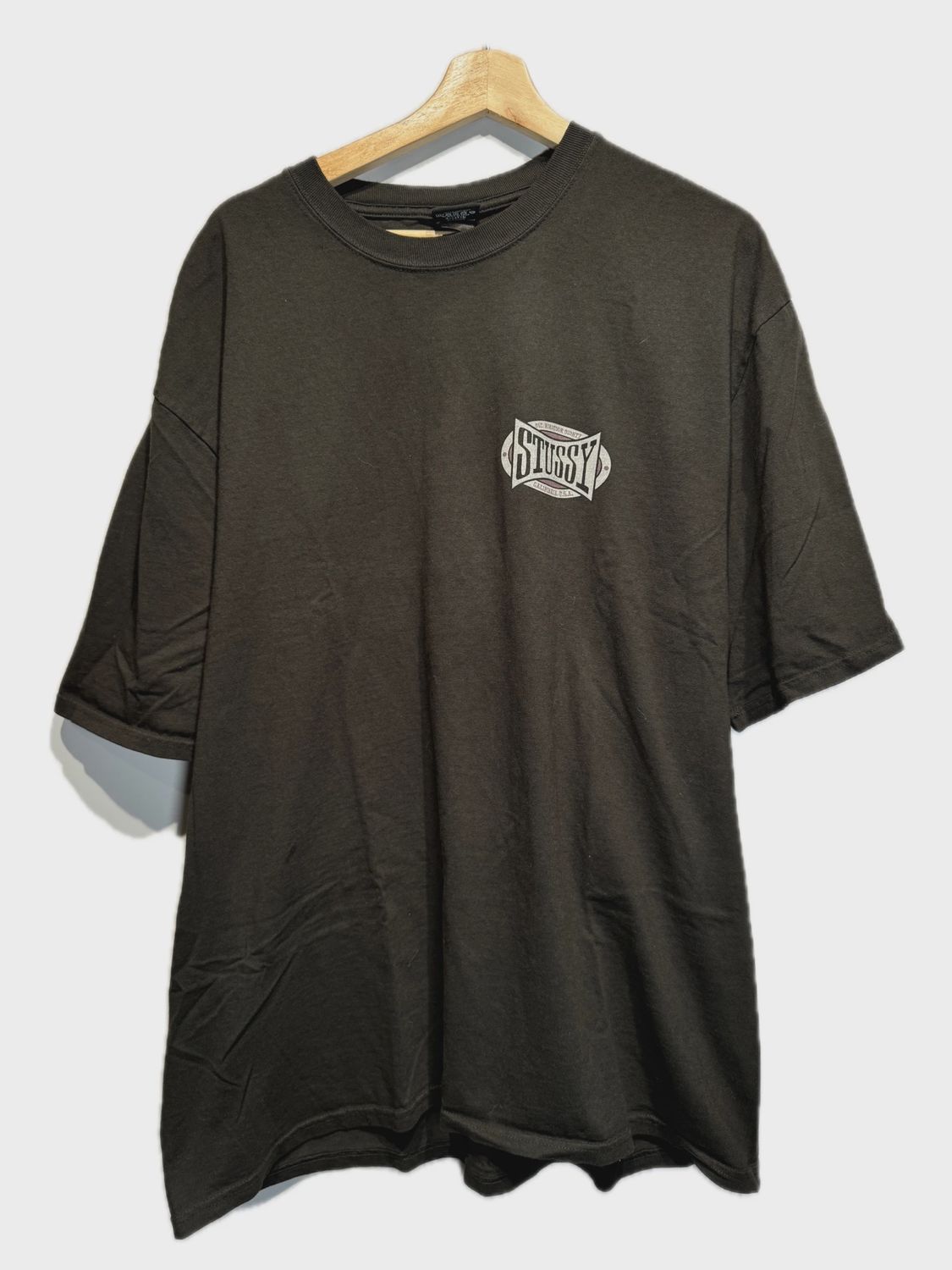 Stussy Champion Oval Pigment Dyed Tee size XL • Pre-Owned [3392]