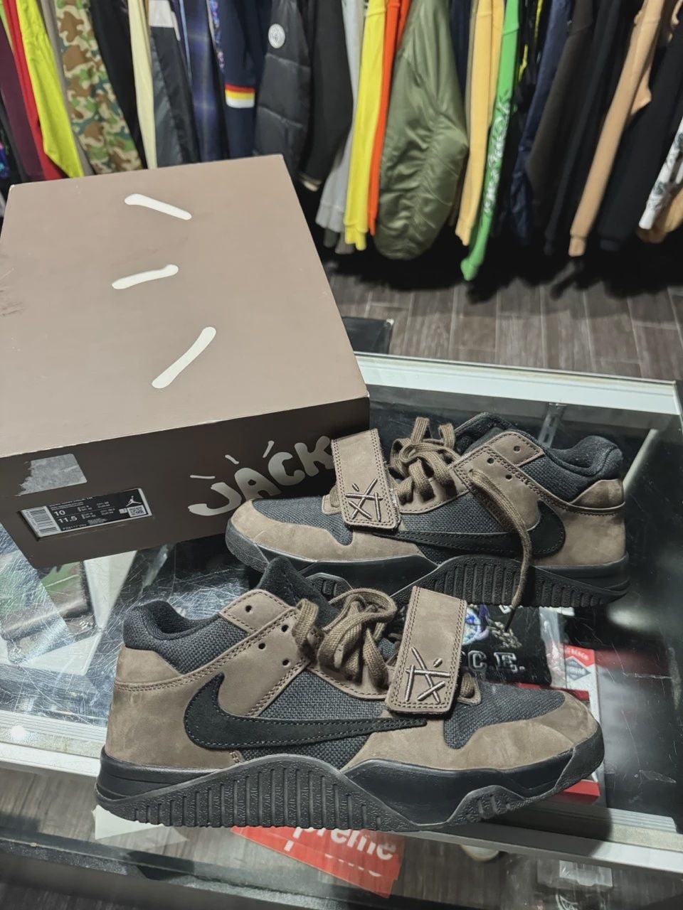 Jordan Jumpman Jack TR Travis Scott Dark Mocha • Pre-Owned [3894]