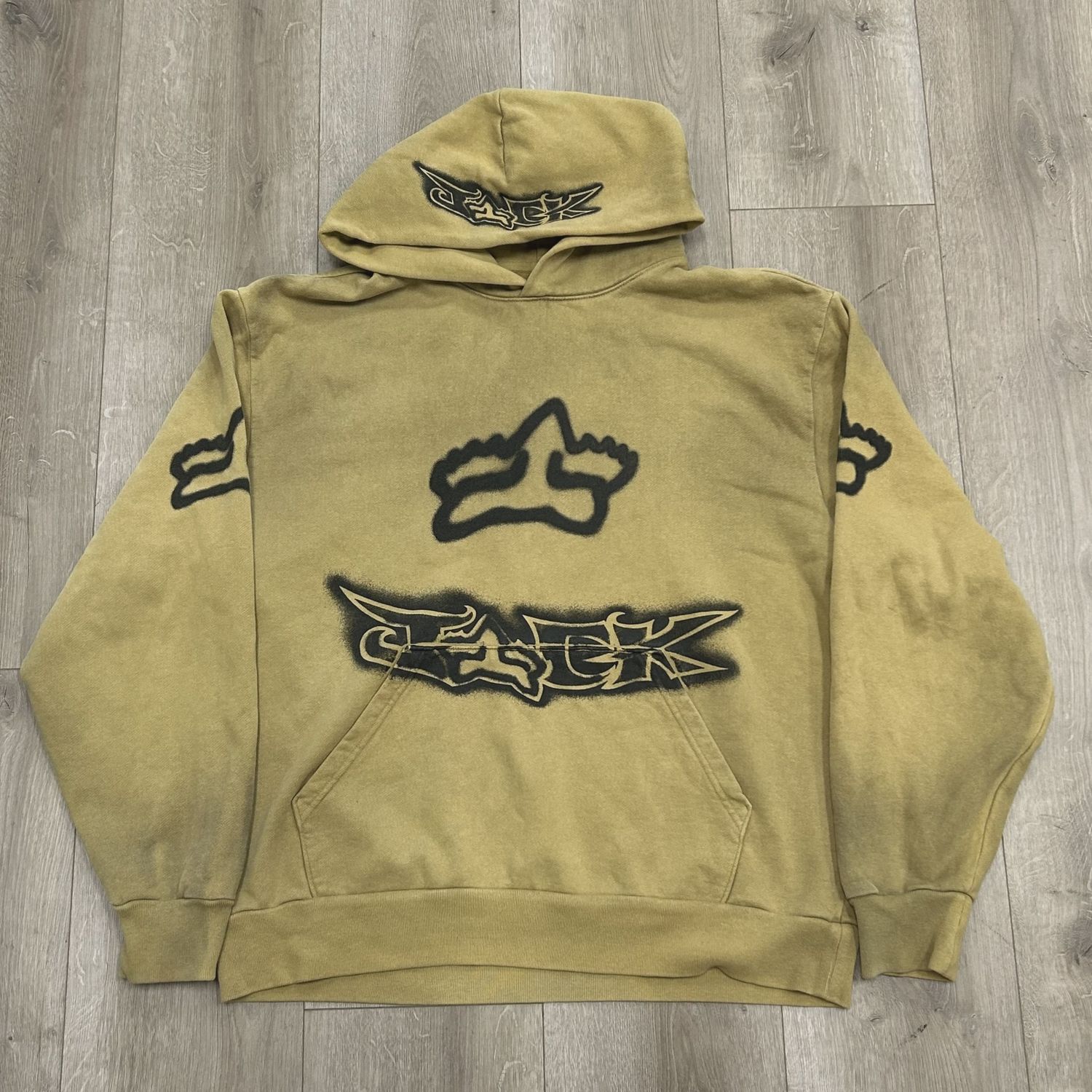 Cactus Jack by Travis Scott x Fox Racing Hoodie II 'Tan' • Pre-Owned [3336]