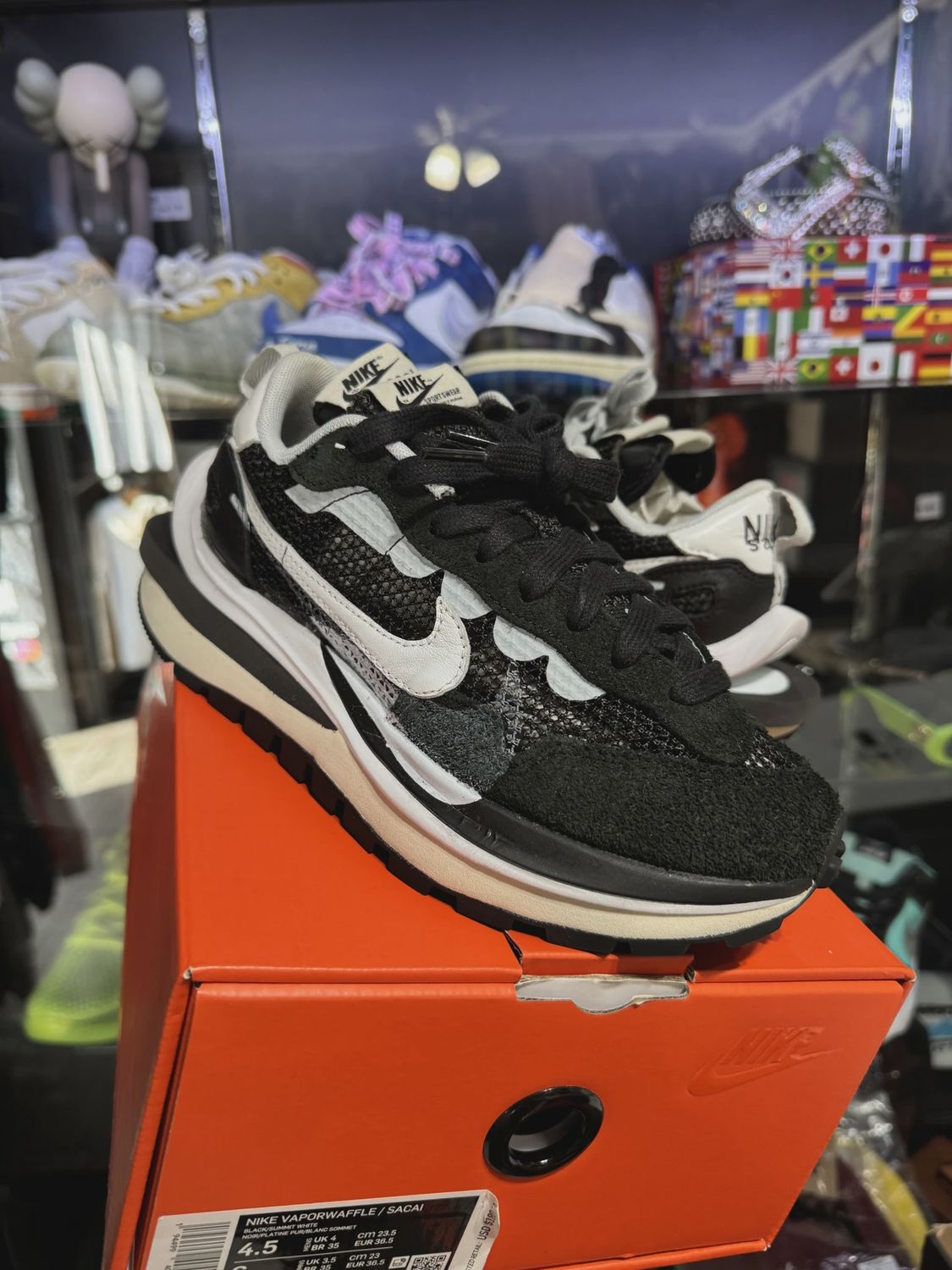 Nike Vaporwaffle sacai Black White • Pre-Owned [0643]