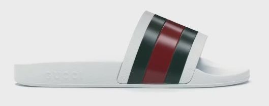 Gucci Pursuit Pool Slides White • Brand New [3431]