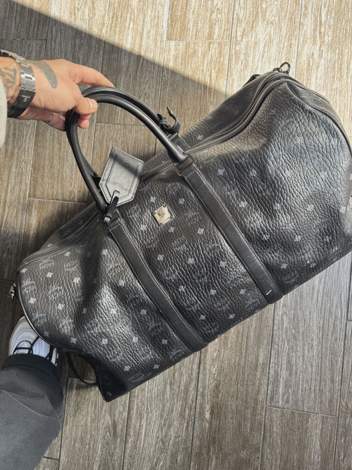 MCM Duffle Bag Black • Pre-Owned [5222]