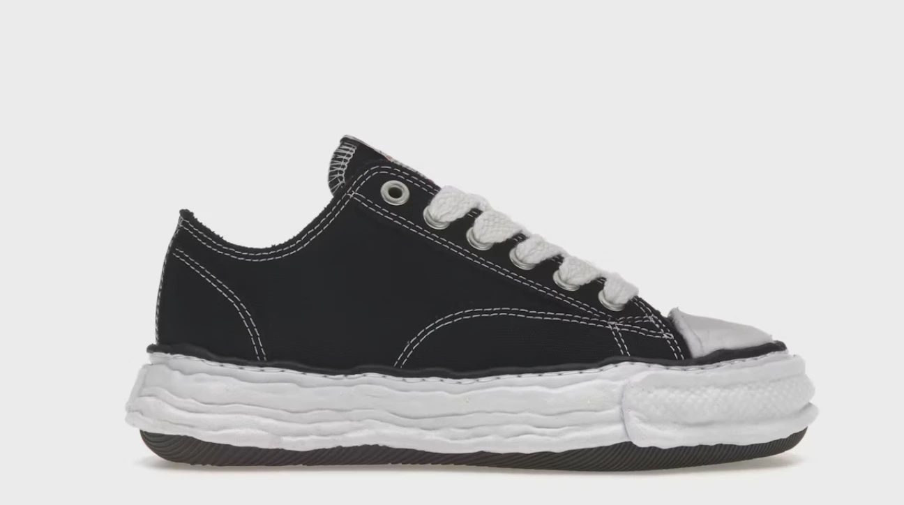 Maison Mihara Yasuhiro Peterson 23 Original Sole Canvas Low Black • Brand New [8454]