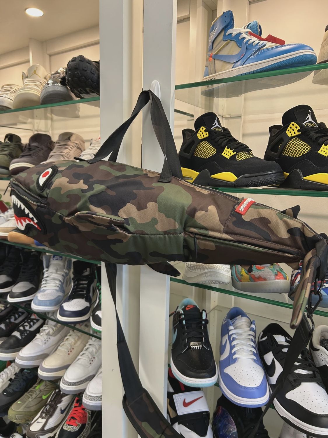 Sprayground Camo Shark Duffle Bag • Brand New [2641]