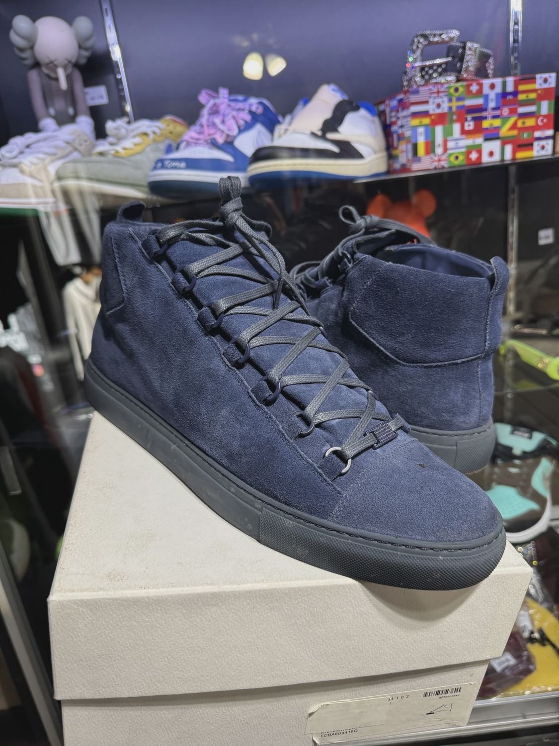 Balenciaga Blue Suede Arenas • Pre-Owned [8320]