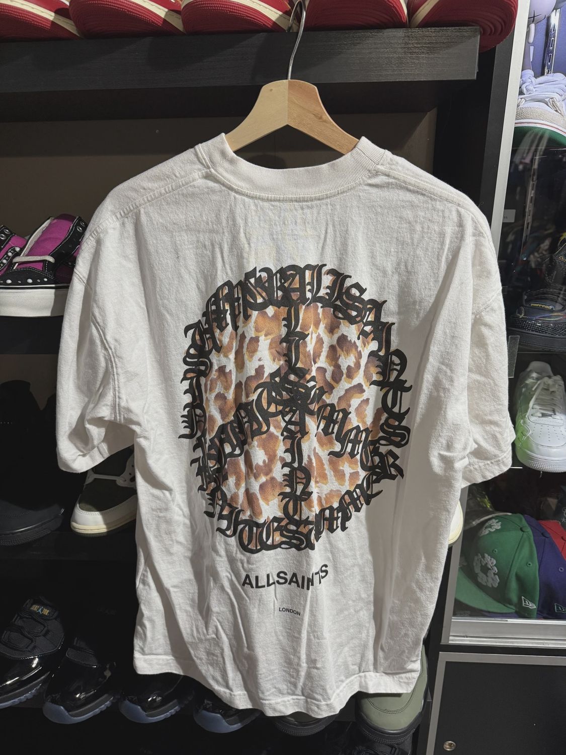 All Saints Peace Logo Tee White • Pre-Owned [7765]