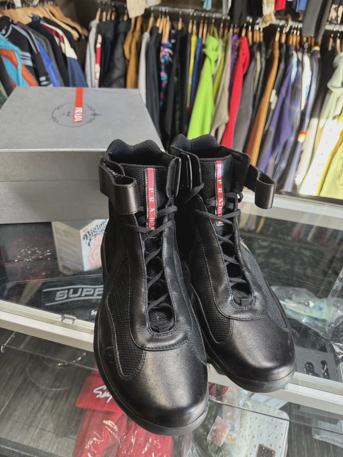 Prada America Cup High Black • Pre-Owned [1724]