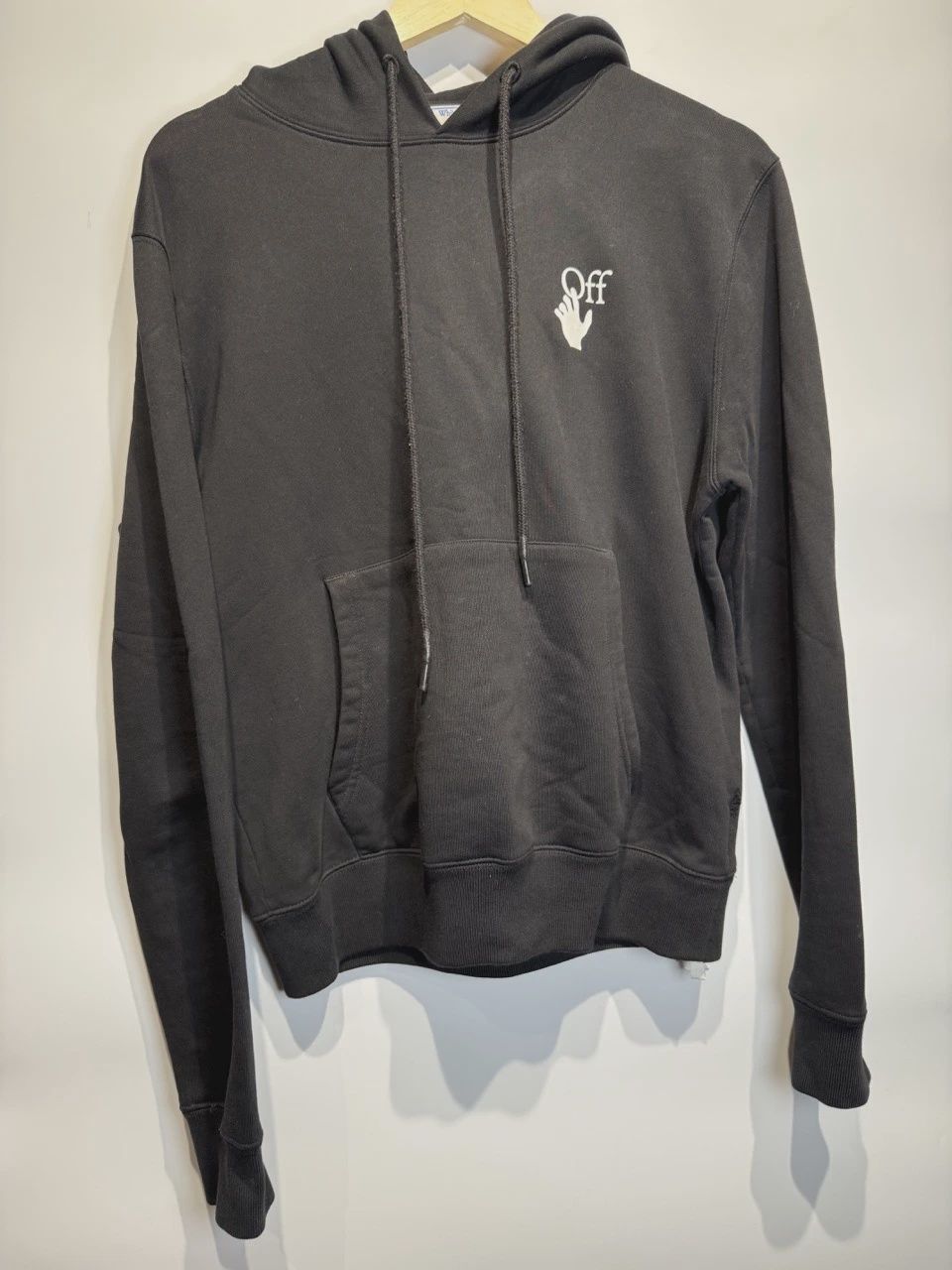 Off-White Black Disintegrating Arrow Logo Hoodie • Pre-Owned [2715]