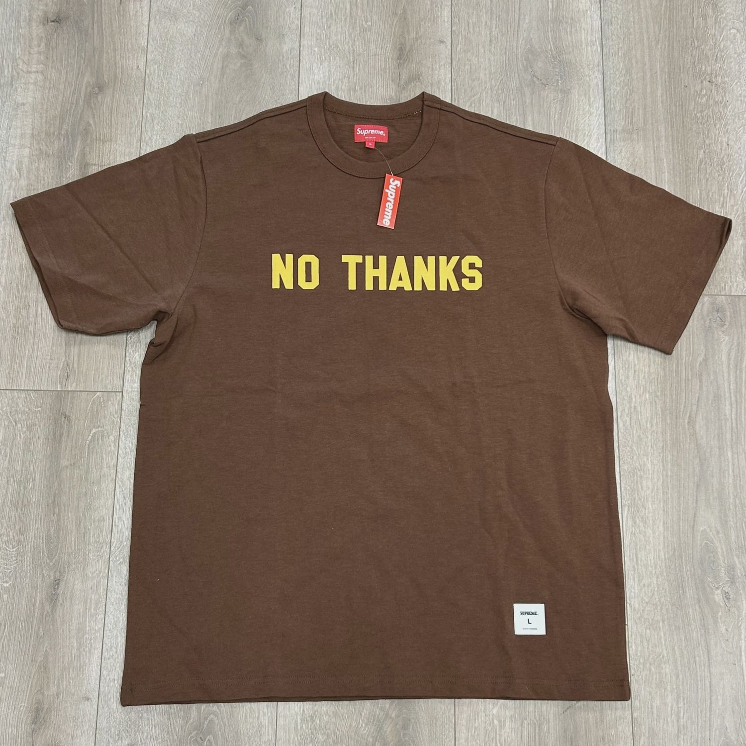 Supreme No Thanks S/S Top Brown • Brand New [7159]