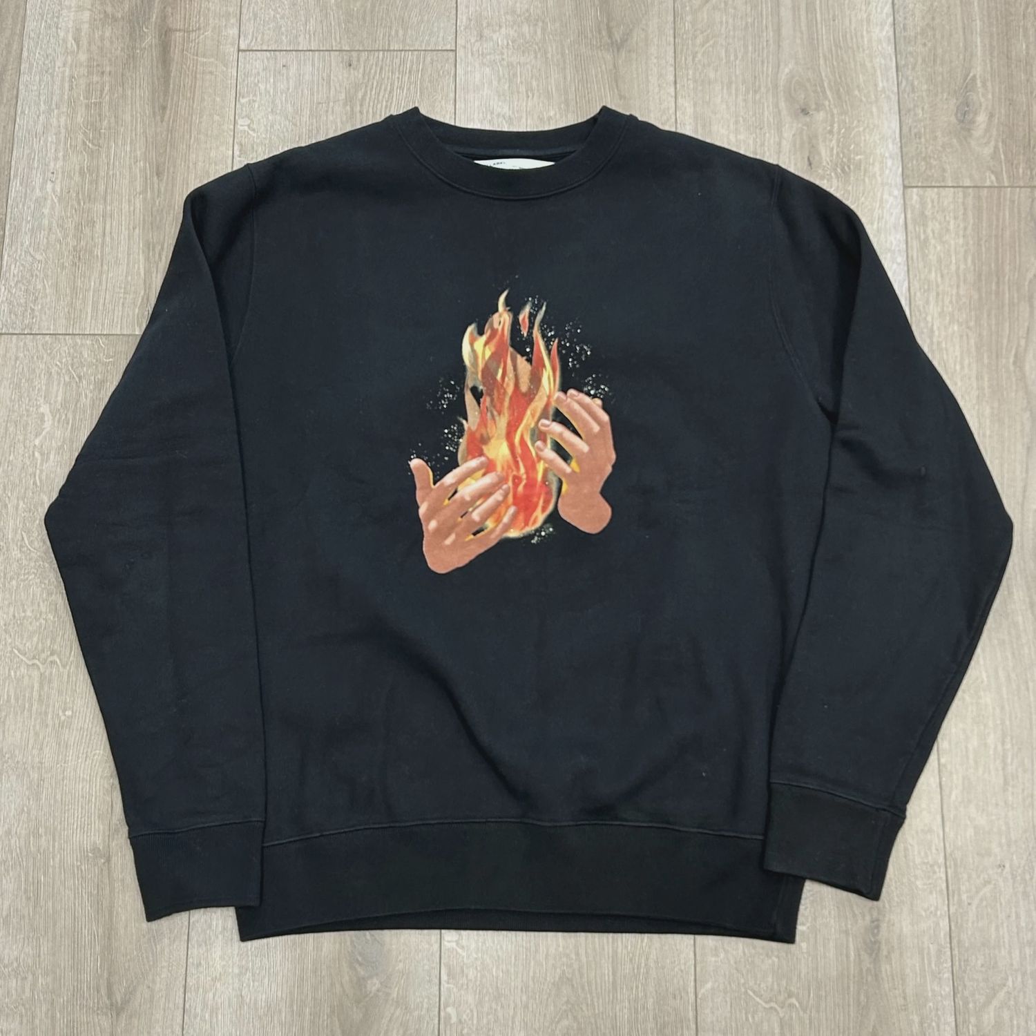 OFF-WHITE c/o 2018 Fire Hands Sweatshirt • Pre-Owned [1555]