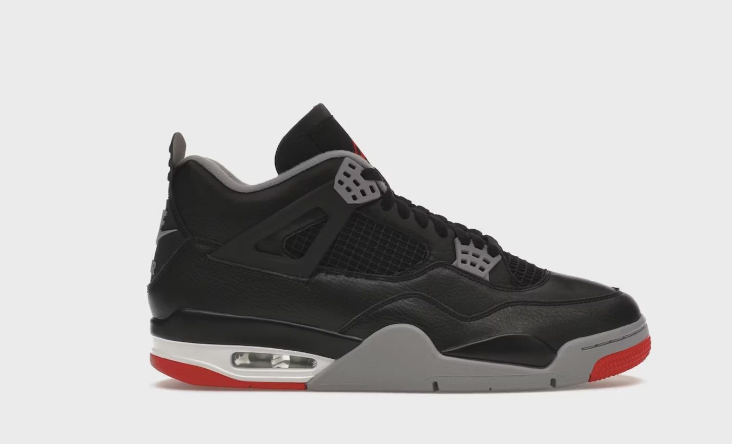 Air Jordan 4 Retro Black Red Reimagined • Brand New [7535]