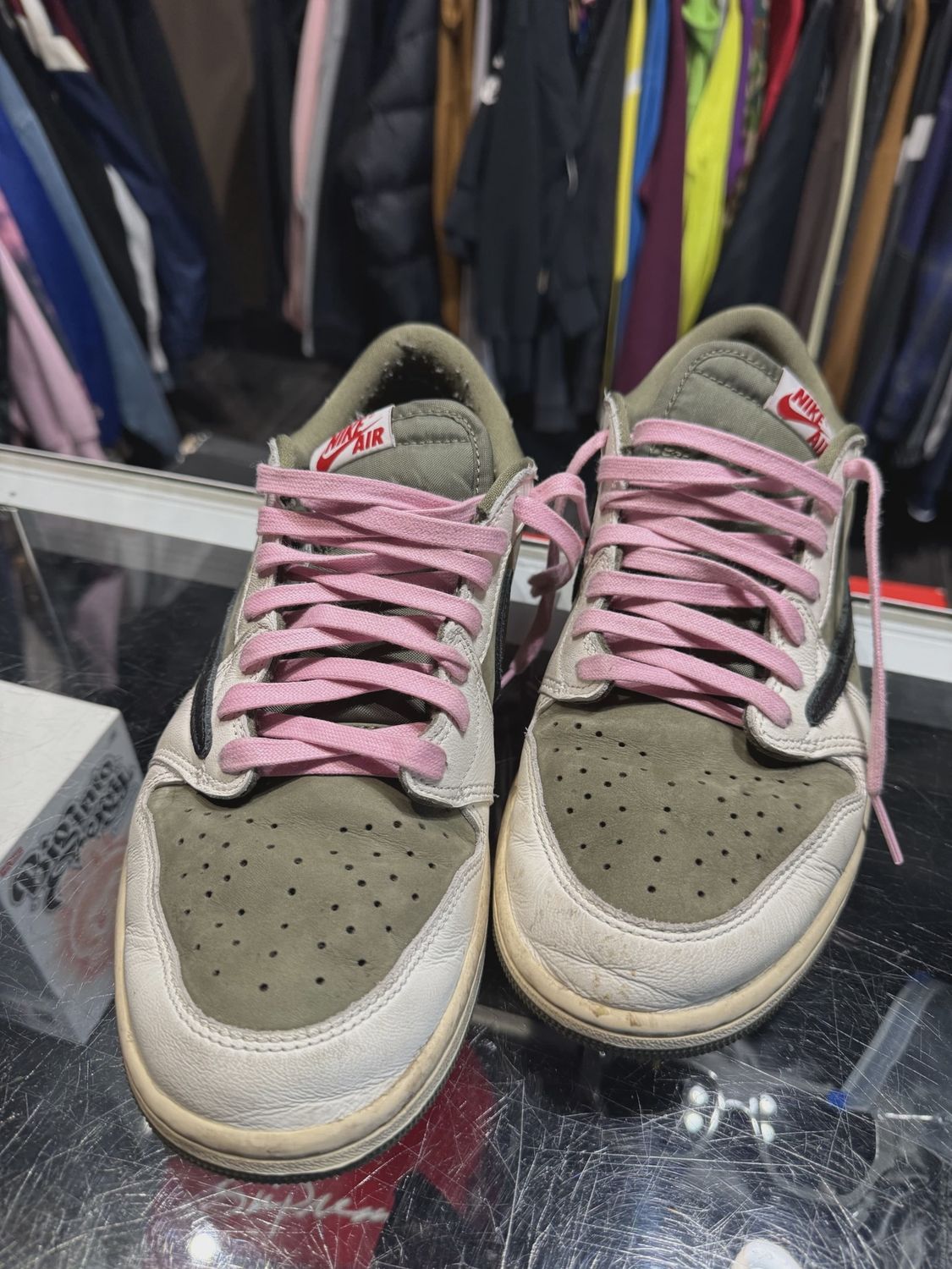Air Jordan 1 Retro Low Original SP Travis Scott Medium Olive • Pre-Owned [1830]