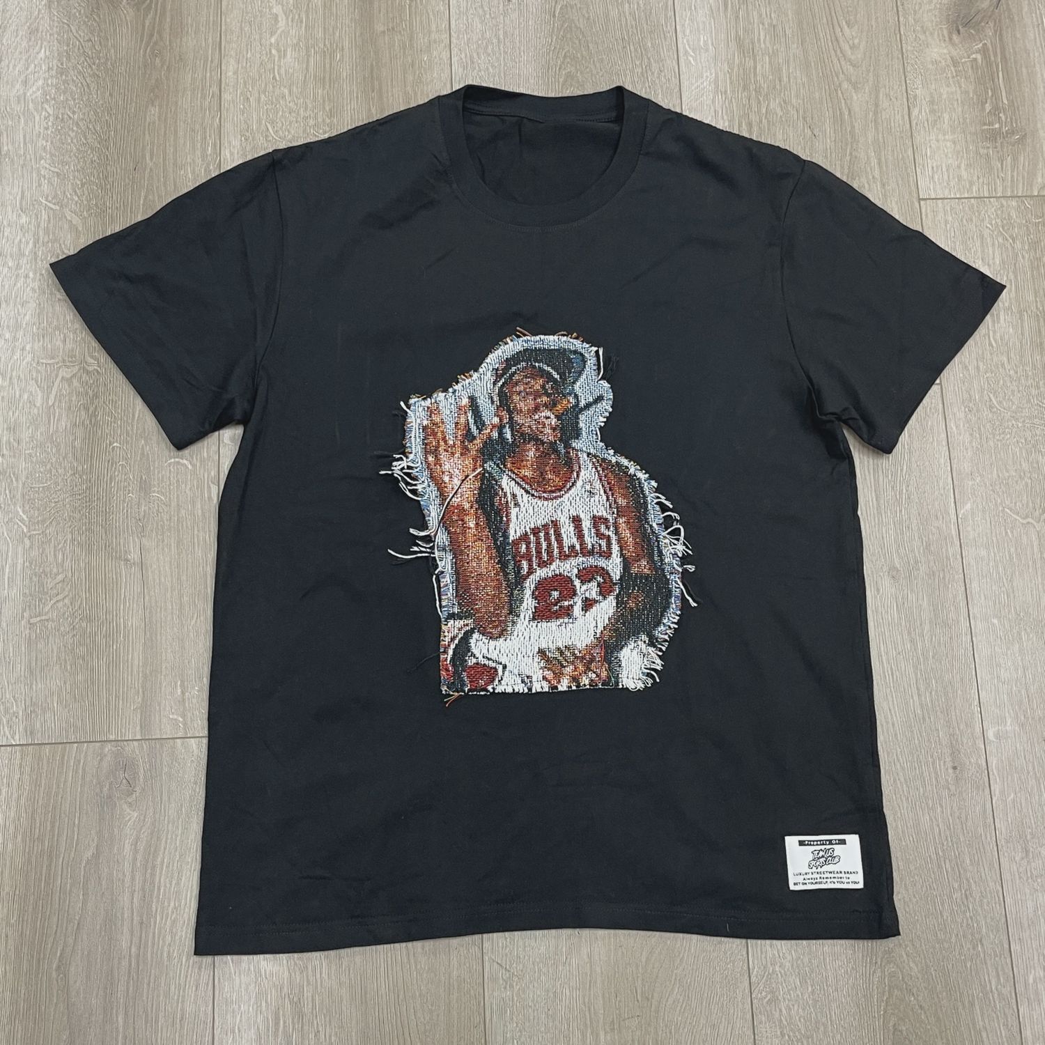Jordan Embroidered Tee Black • Pre-Owned [9200]