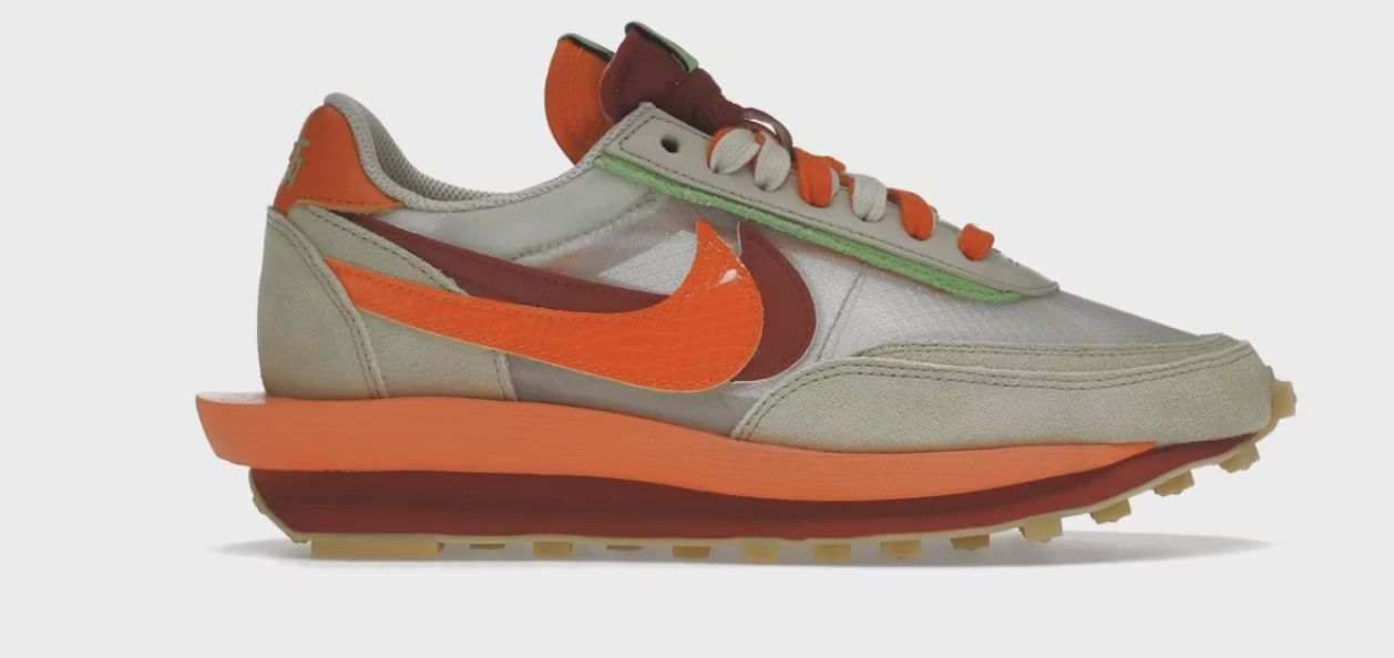 Nike LD Waffle sacai CLOT Kiss of Death Net Orange Blaze • Brand New [3998]