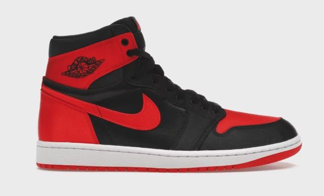 Air Jordan 1 Retro High Original Satin Black Red (Women's) • Brand New [5782]