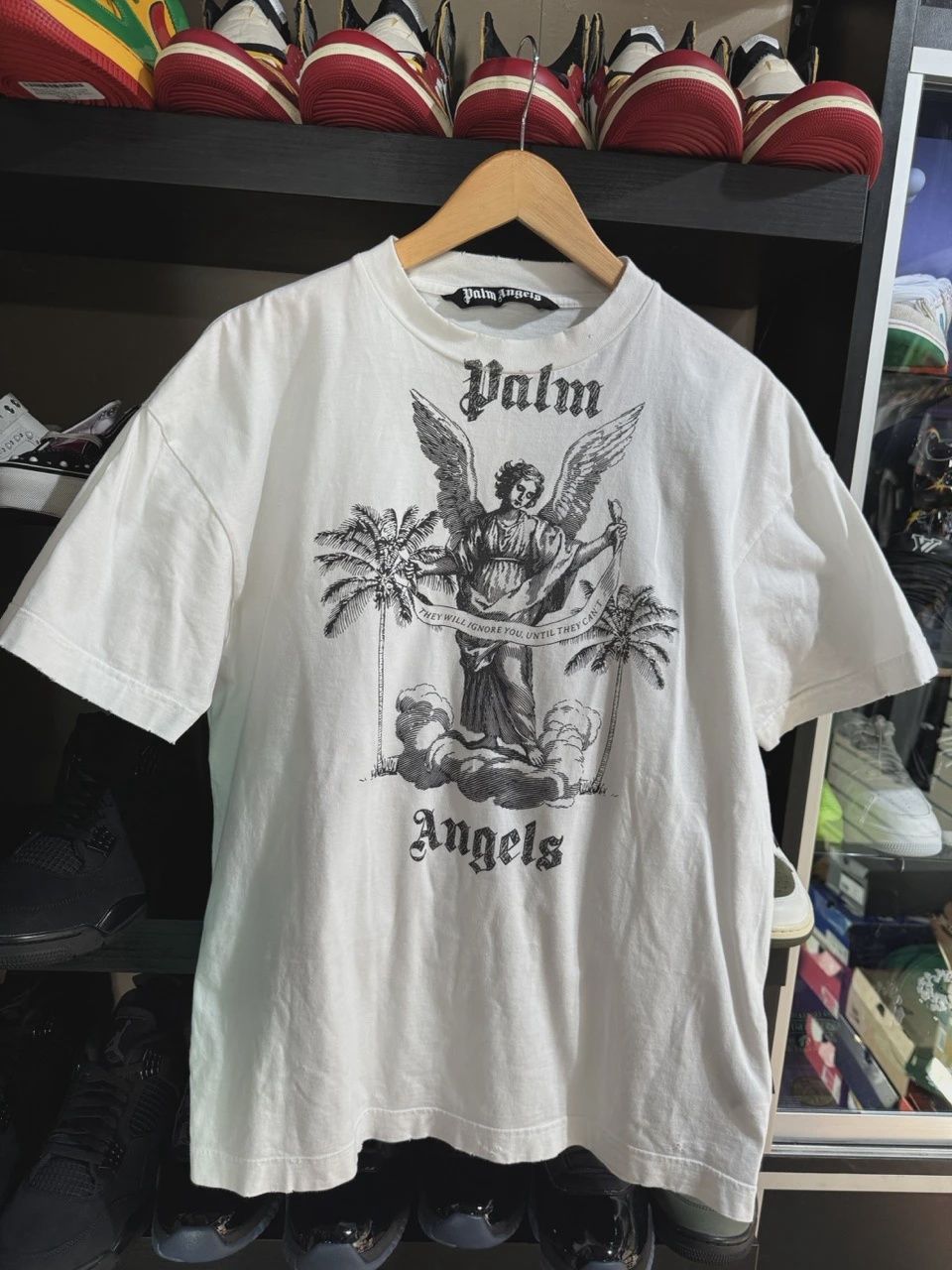 Palm Angels white Tee- Pre-Owned  • Pre-Owned [5404]