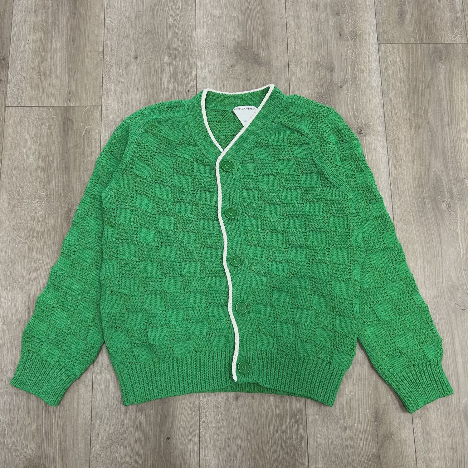 Bottega Veneta Intrecciato knitted cardigan V Neck B11 • Brand New [3874]