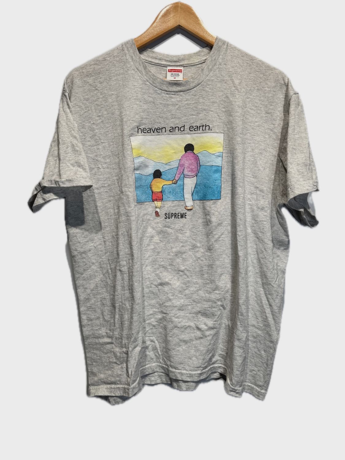 Supreme Heaven and Earth Tee Ash Grey size M • Pre-Owned [4809]