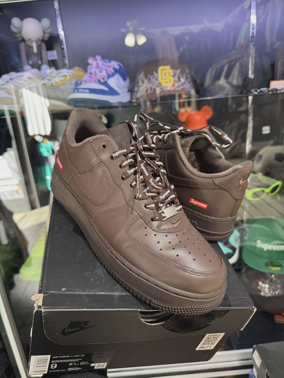 Nike Air Force 1 Low Supreme Baroque Brown • Pre-Owned [6606]