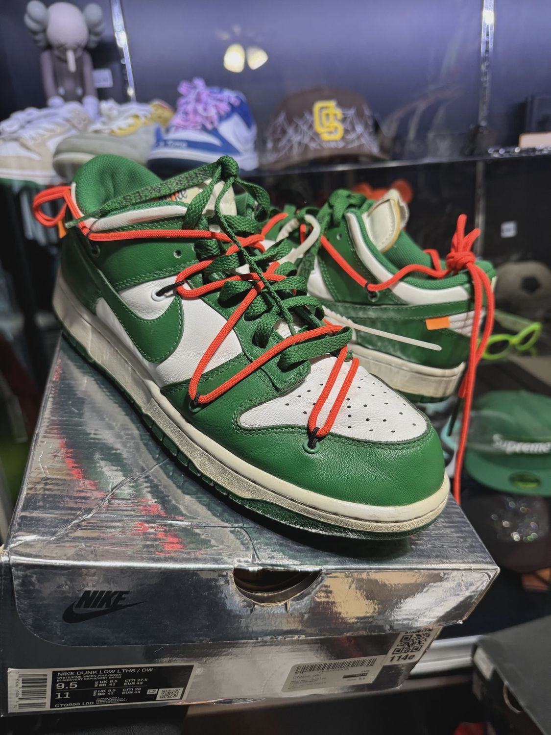 Nike Dunk Low Off-White Pine Green -  • Pre-Owned [9664]