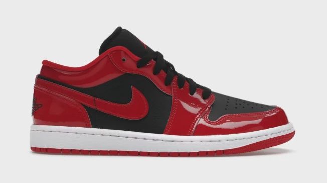 Jordan 1 Low SE Patent Varsity Red Black • Brand New [9357]