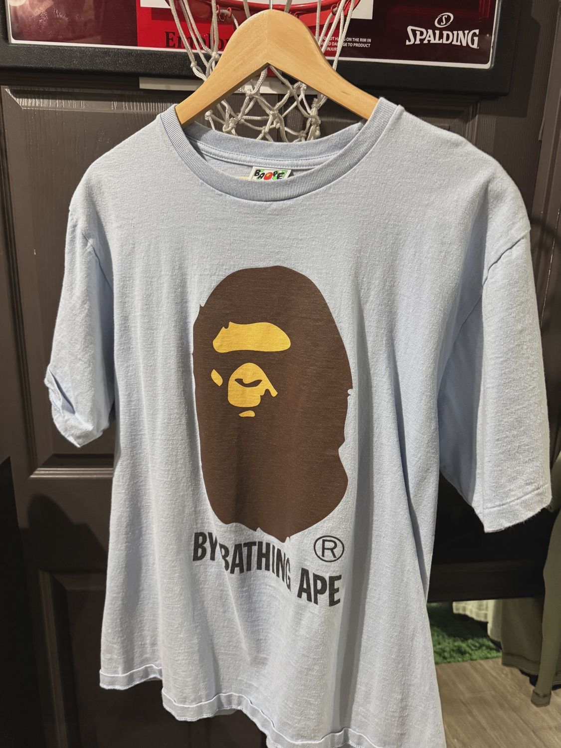 Bape Big Head Baby Blue Tee size XL • Pre-Owned [7525]