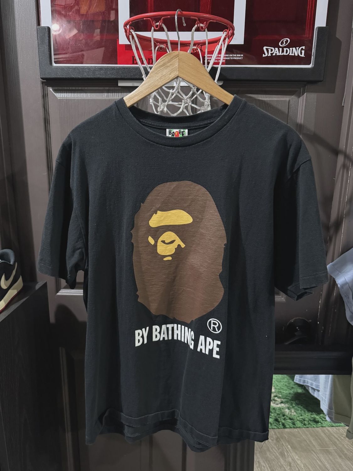 Bape Big Head Logo Black Tee XL • Pre-Owned [7904]