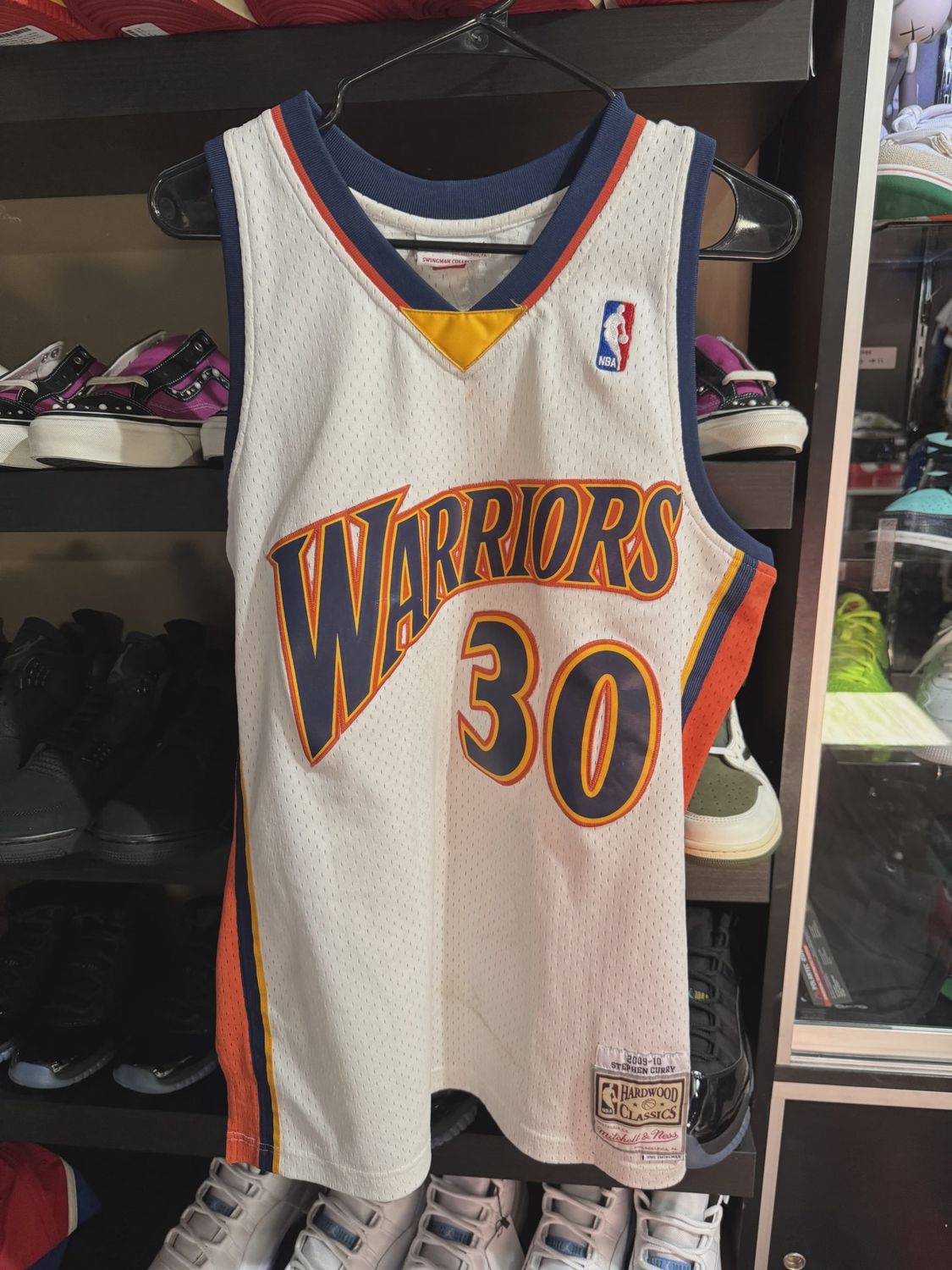 Mitchell &amp; Ness Warriors Curry Jersey size L • Pre-Owned [8451]