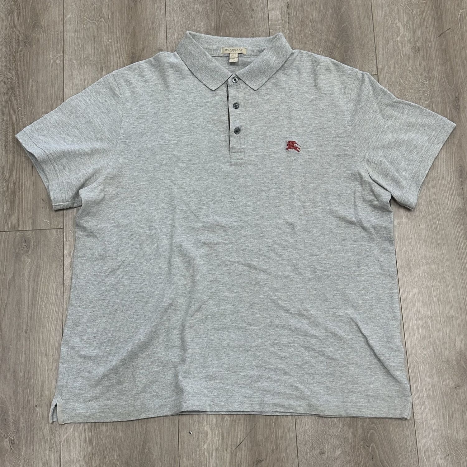 BURBERRY polo. Gray • Pre-Owned [7740]