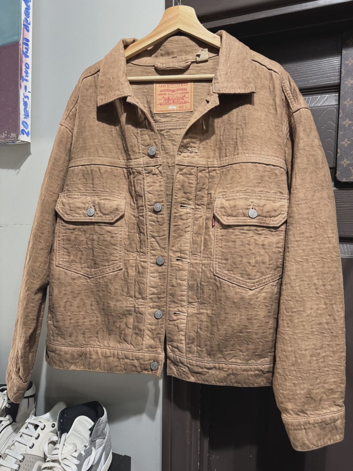 Stussy x Levi Brown Vintage Jacket L • Pre-Owned [5971]