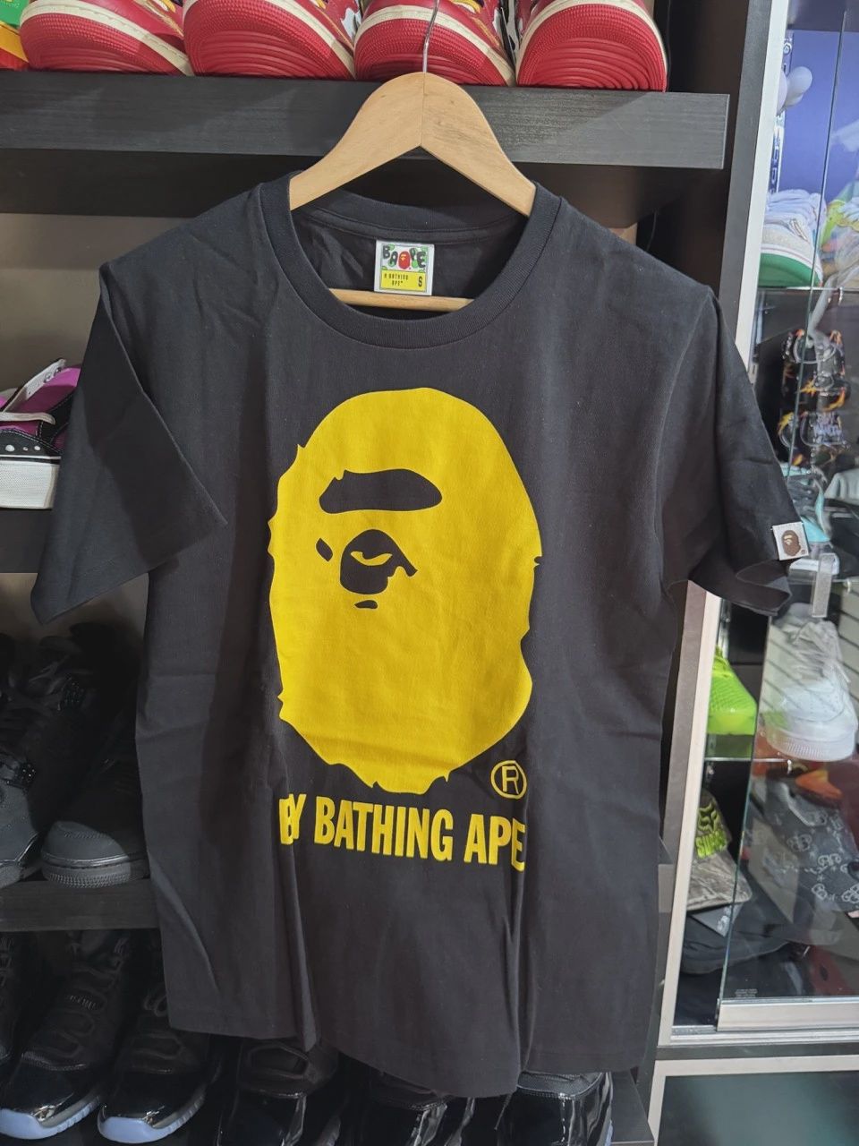 A Bathing Ape Black/Yellow Logo Tee. • Brand New [6496], Clothing Size: S, Product Condition: Brand New
