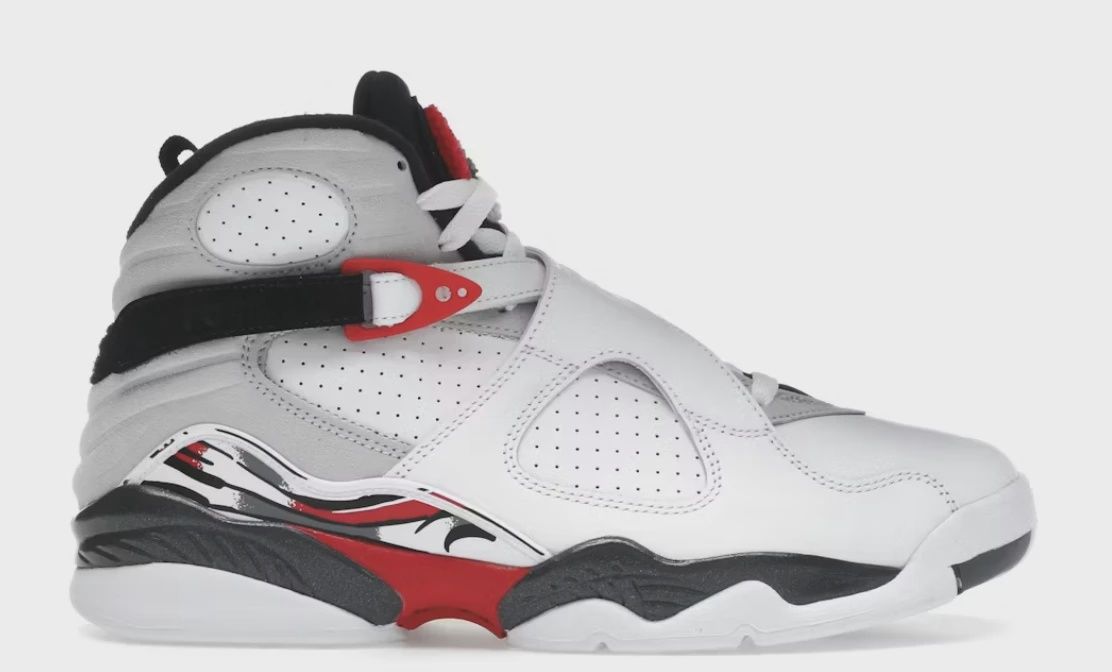 Air Jordan 8 Retro White True Red (2025) • Brand New [9455]