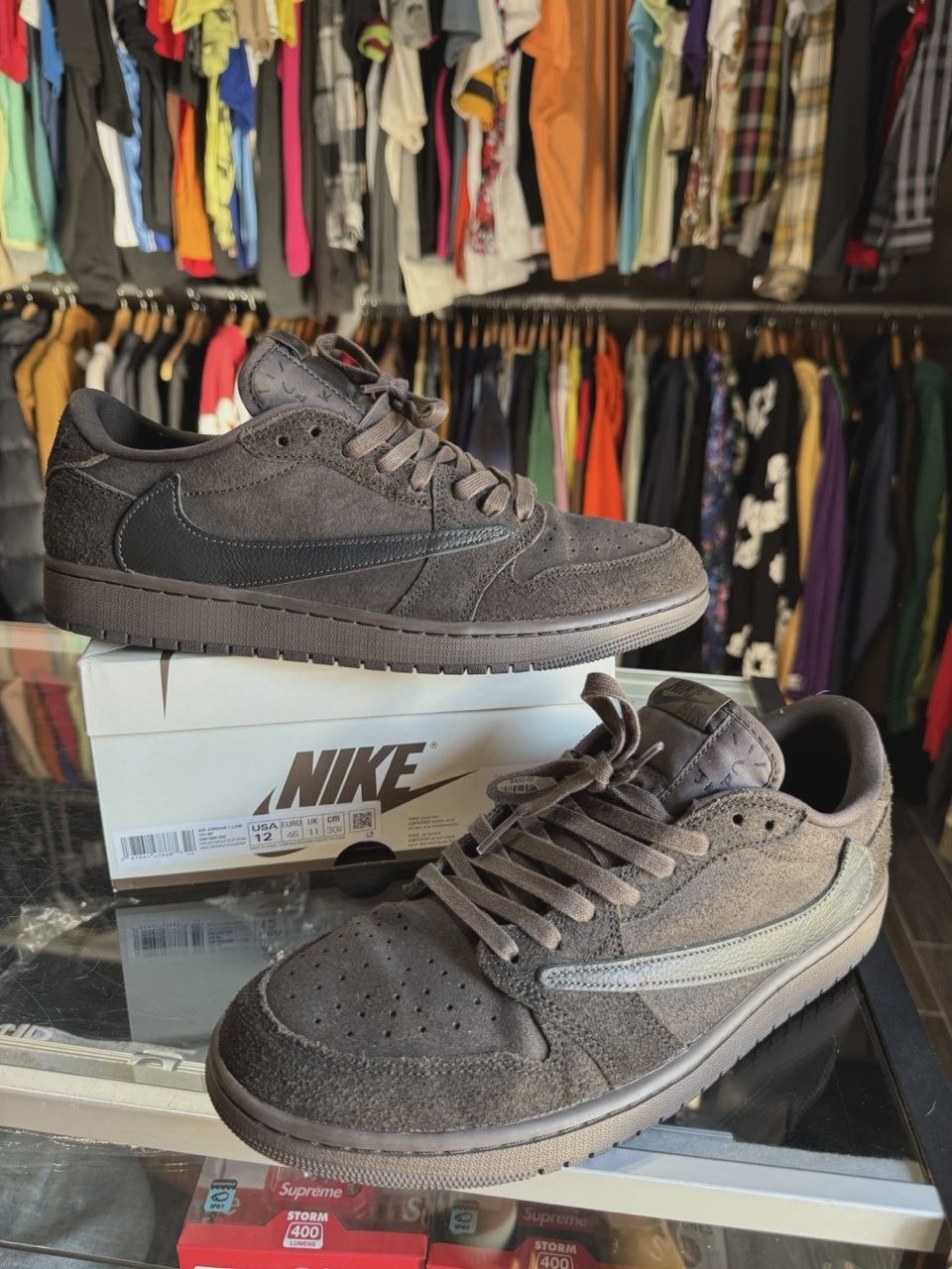 Air Jordan 1 Retro Low Original SP Travis Scott Velvet Brown • Pre-Owned [0825]