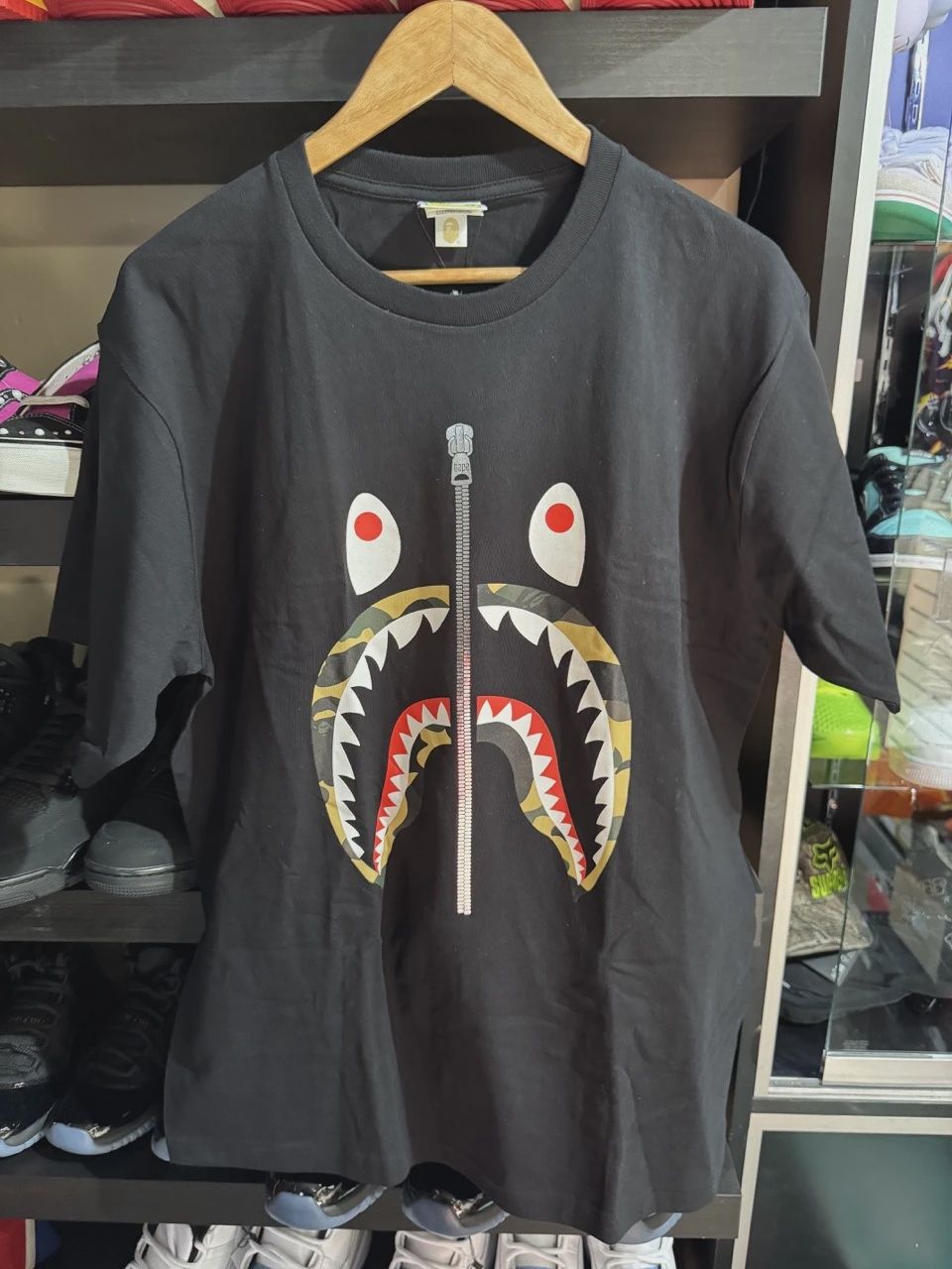 BAPE OG Camo Shark Tee Shirt Black  • Brand New [0780], Clothing Size: XL, Product Condition: Brand New