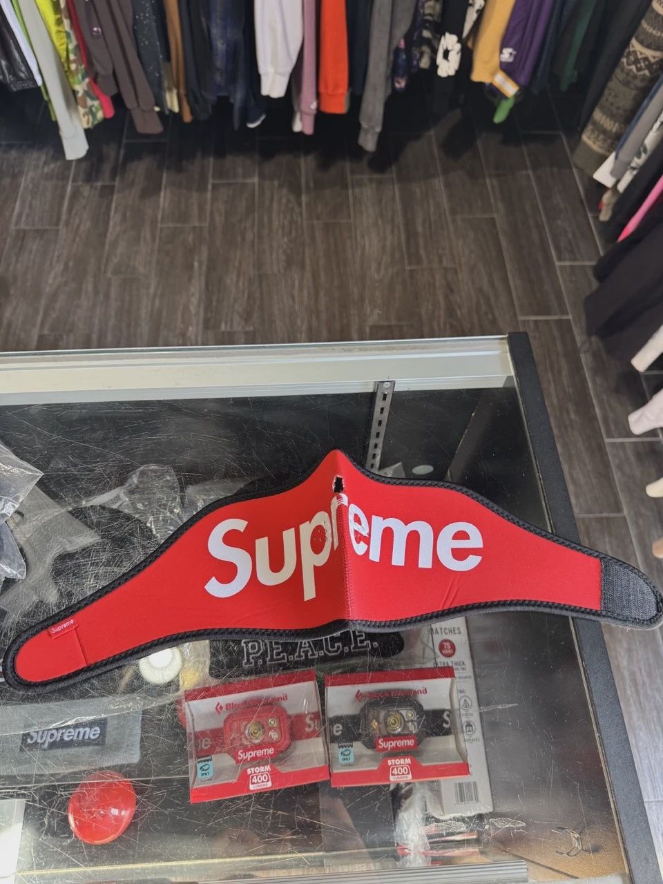 Supreme Logo Facemask Red • Brand New [2313], Accessory Size: One Size, Product Condition: Brand New