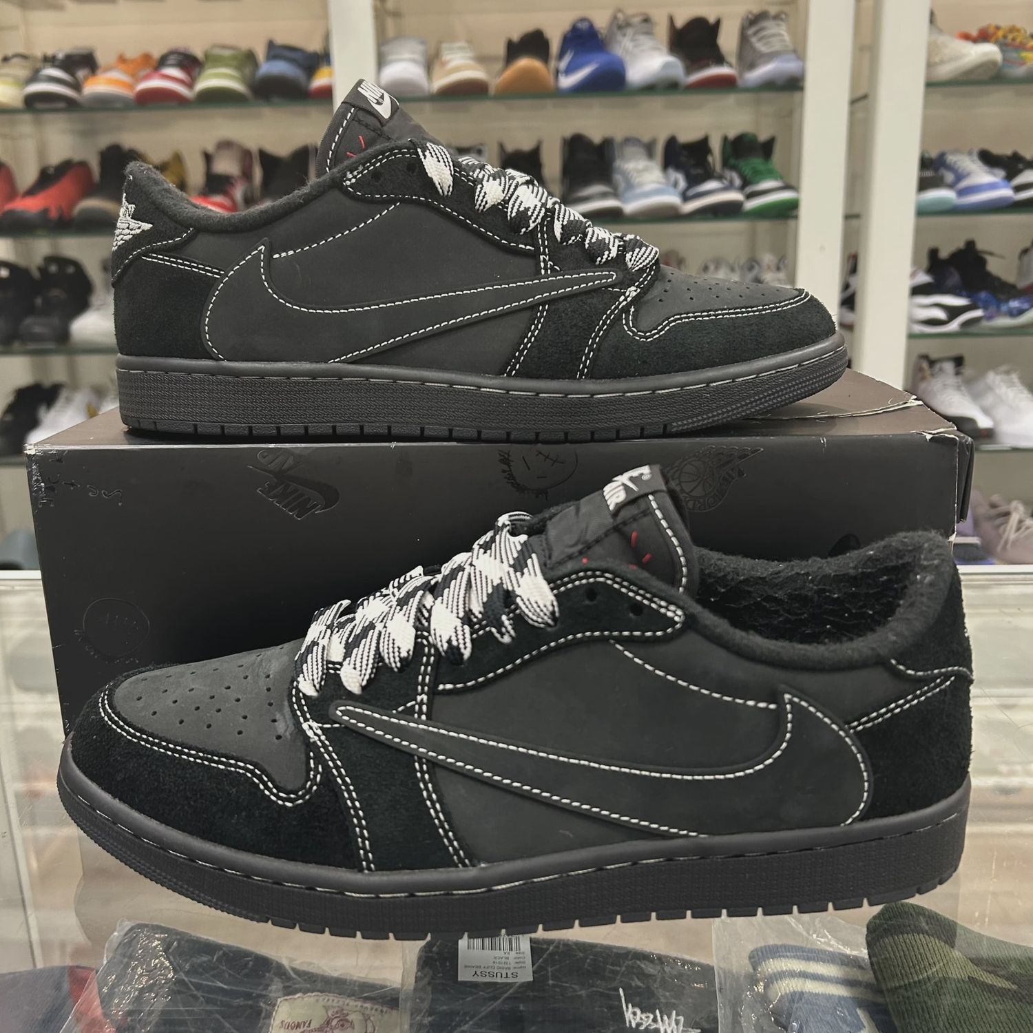 Air Jordan 1 Low Travis Scott Black Phantom • Pre-Owned [8862]