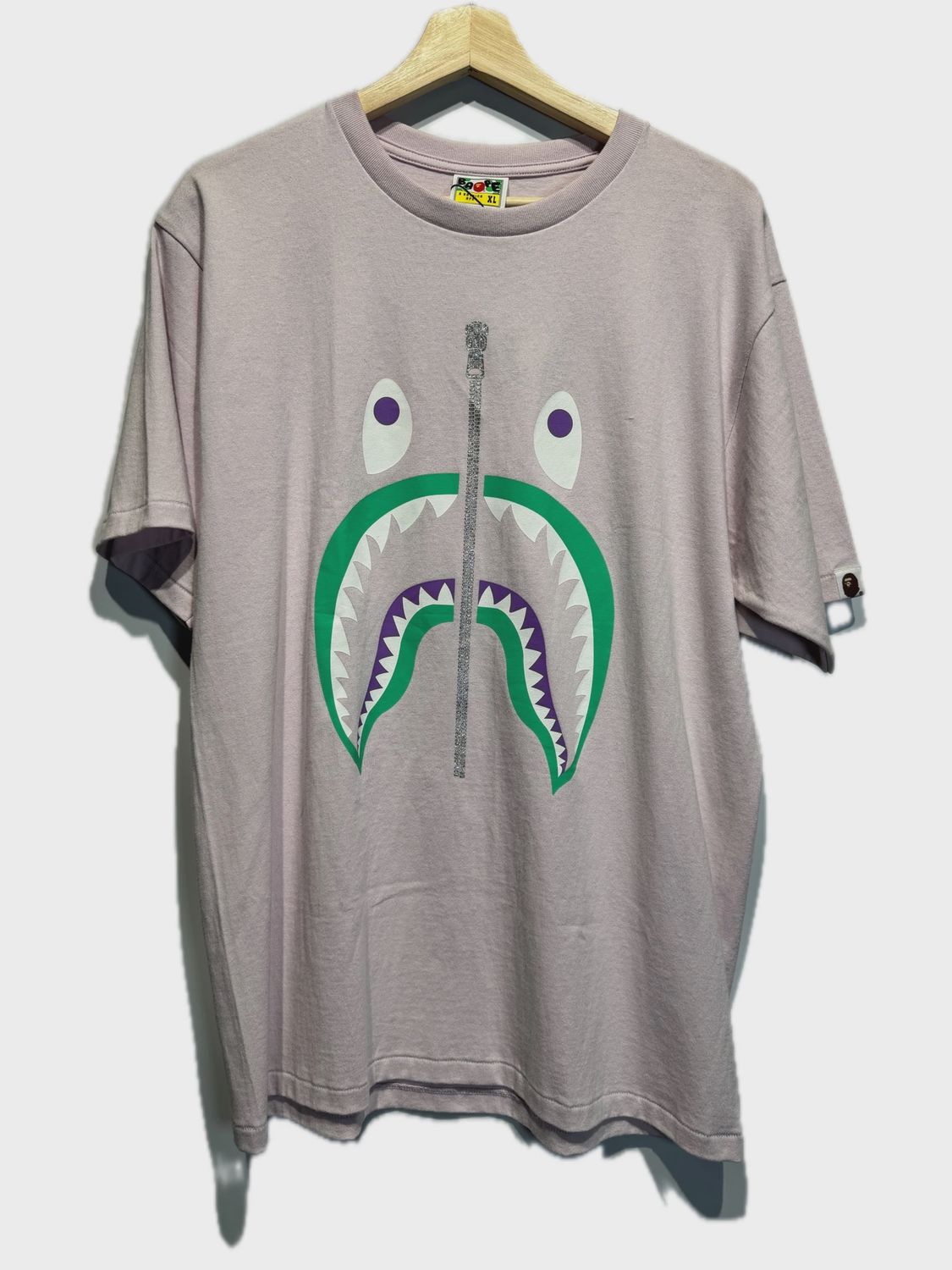 Bape Shark Teeth Pink Purple Tee size XL • Brand New [3867]