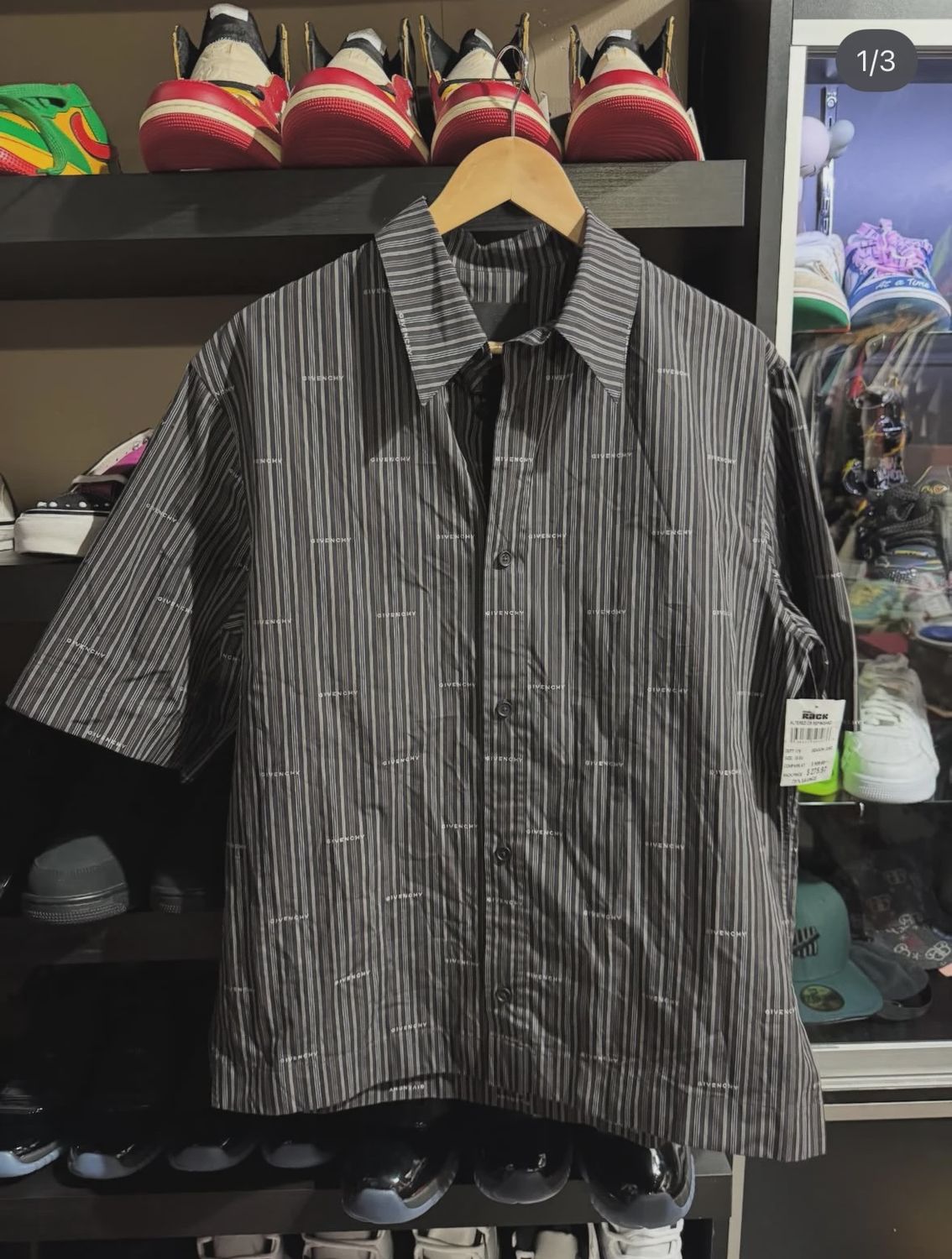 Givenchy All Over Print Black Button Up size M • Brand New [7457]