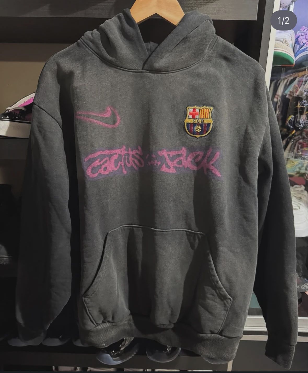 Travis Scott Cactus JAck Hoodie Barcelona size L • Brand New [3573]