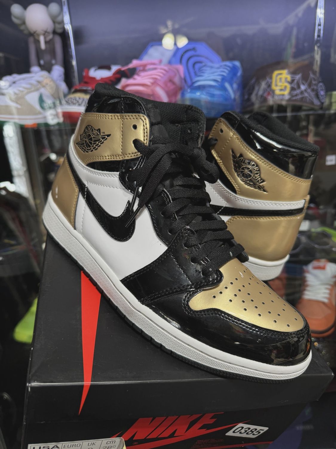 Air Jordan 1 Retro High NRG Patent Gold Toe • Pre-Owned [8204]