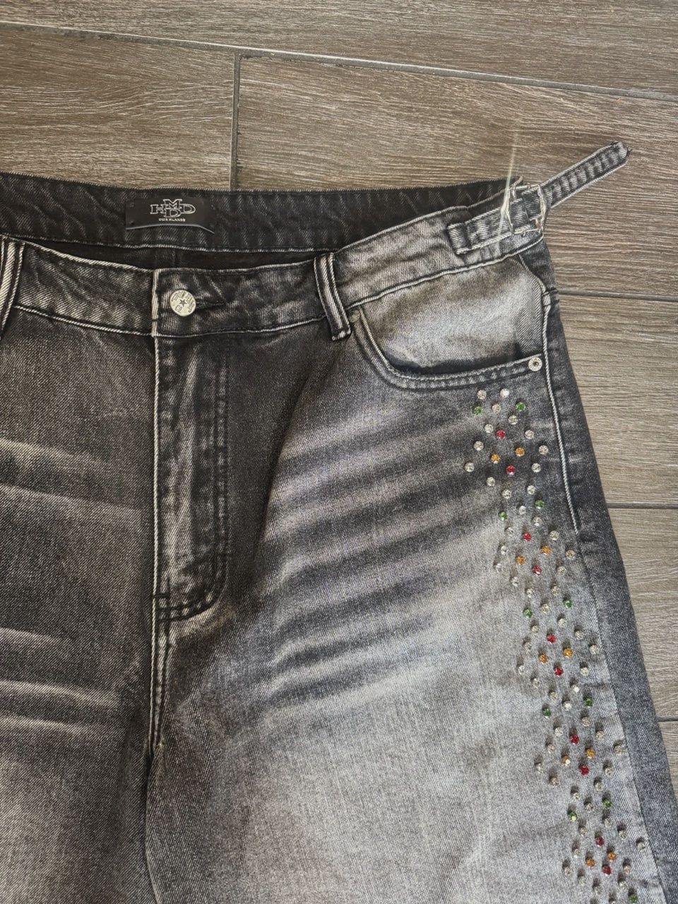 HMDD Black Washed Jewel shorts • Brand New [3771]