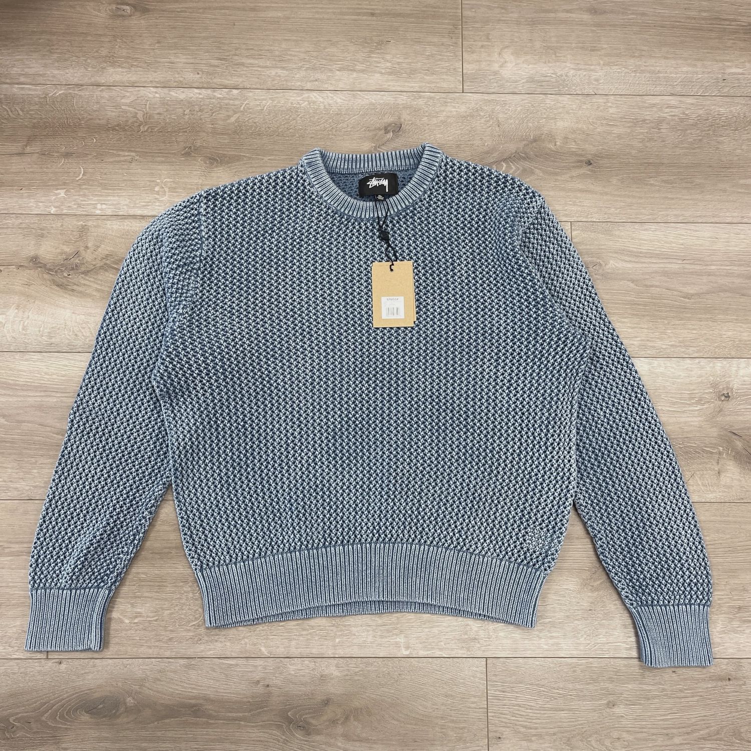 Stussy Pigment Dyed Loose Gauge Sweater Navy • Brand New [0685]