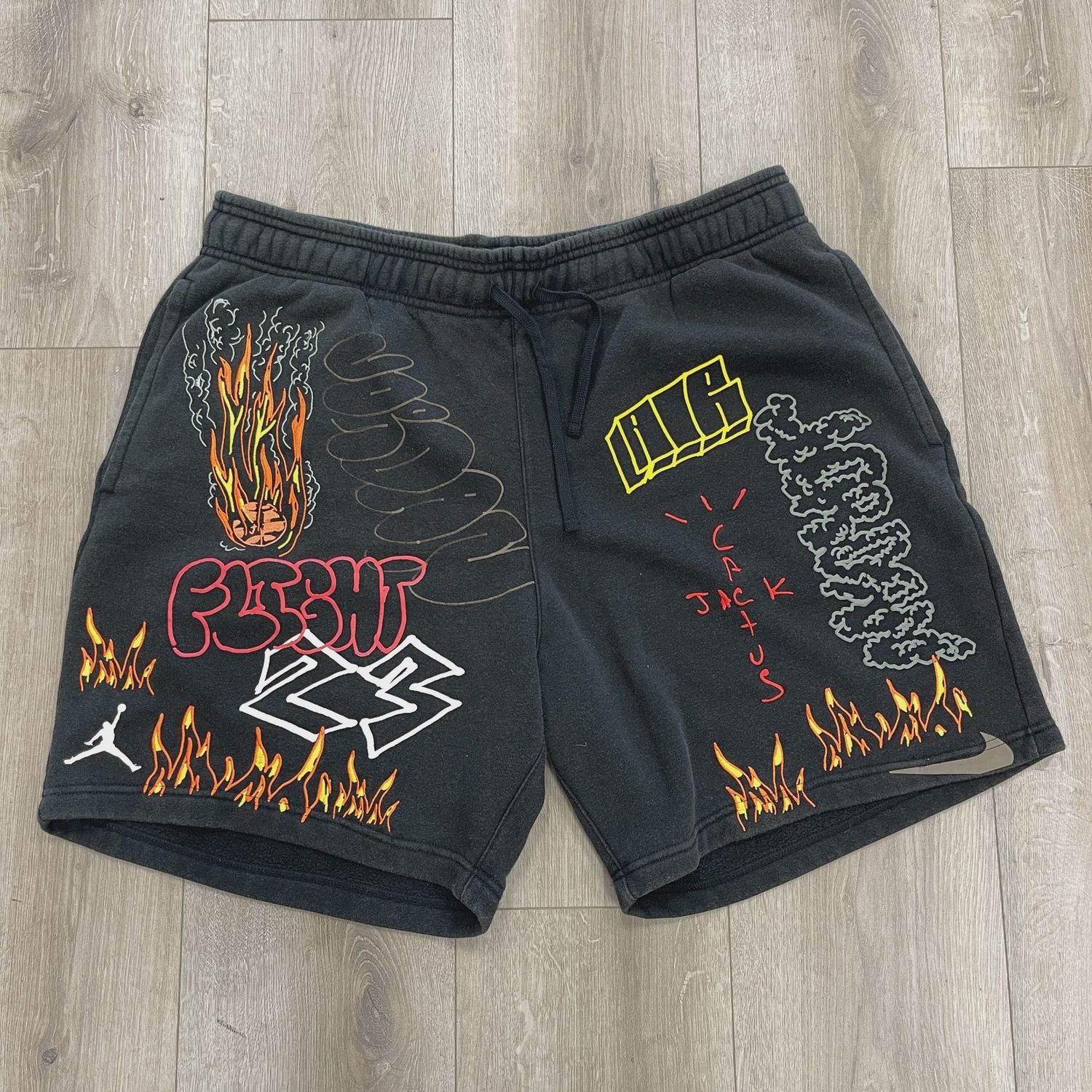 Cactus Jack by Travis Scott x Air Jordan MJ Fleece Short 'Black' • Pre-Owned [0400]